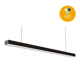 Lámpara lineal led Linex colgante o superficie 40W 118cm negra CCT