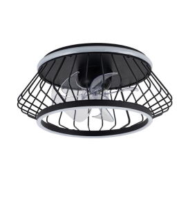 Ventilador de techo led Jazmín 50W negro