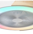 Ventilador de techo led con aspas ocultas Arcoiris 35W RGB blanco y madera Wifi
