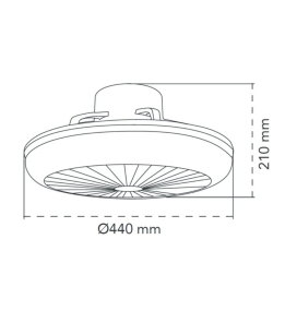 Ventilador de techo led New York RGB blanco con altavoz