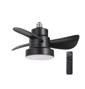 Ventilador de techo led E27 Alhelí 15W CCT negro