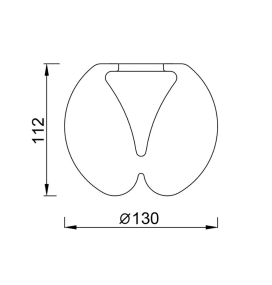 Tulipa redonda cromo para lámparas Andrómeda de Mantra