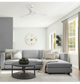 Ventilador de techo led Alinus aspas reversibles 18W CCT blanco