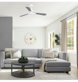 Ventilador de techo led Alinus aspas reversibles 18W CCT blanco