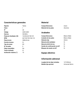 Ventilador de techo sin luz Faro Rotterdam 25 XXL blanco