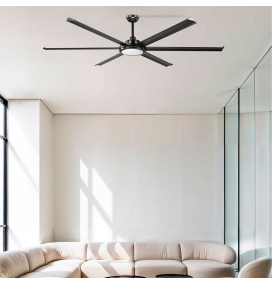 Ventilador de techo con luz Faro Rotterdam 30 XXL negro