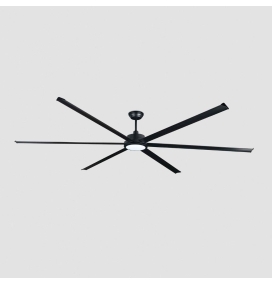 Ventilador de techo con luz Faro Rotterdam 30 XXL negro