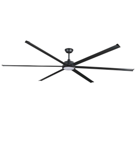 Ventilador de techo con luz Faro Rotterdam 30 XXL negro