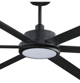 Ventilador de techo con luz Faro Rotterdam 30 XXL negro