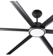 Ventilador de techo con luz Faro Rotterdam 30 XXL negro