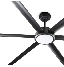 Ventilador de techo con luz Faro Rotterdam 30 XXL negro