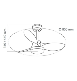 Ventilador de techo led Tilda mini S 20W blanco