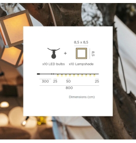 Guirnalda led Newgarden Vega solar, batería recargable y cable