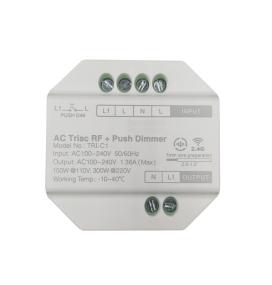Pastilla reguladora Triac para tiras de 220V por pulsador o mando RF