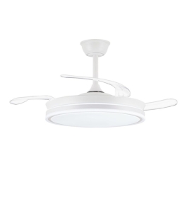 Ventilador de techo led con aspas retráctiles Glaciar Evo 72W blanco