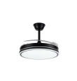 Ventilador de techo led con aspas retráctiles Glaciar Evo 72W negro