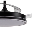 Ventilador de techo led con aspas retráctiles Glaciar Evo 72W negro