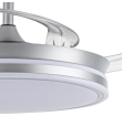 Ventilador de techo led con aspas retráctiles Glaciar Evo 72W plata