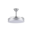 Ventilador de techo led con aspas retráctiles Glaciar Evo 72W plata