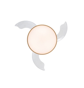 Ventilador de techo led Chayra 45W con aspas retráctiles blanco y haya