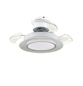 Ventilador de techo led con aspas retráctiles Persian 18W blanco