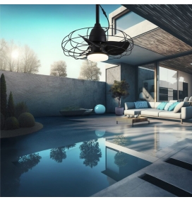 Ventilador de techo led Ledian 20W negro