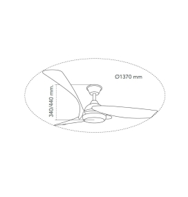 Ventilador de techo Bairon 24W blanco y madera