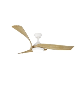 Ventilador de techo led Bairon 24W blanco y madera