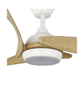 Ventilador de techo led Bairon 24W blanco y madera