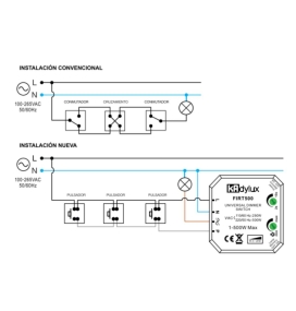 Regulador led universal con memoria de red e intensidad Kadylux Firt500