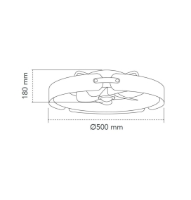 Ventilador de techo led Sanndy 50W marrón