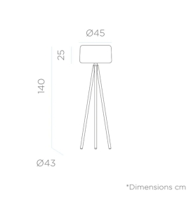 Lámpara de pie con led integrado Newgarden Chloe cable