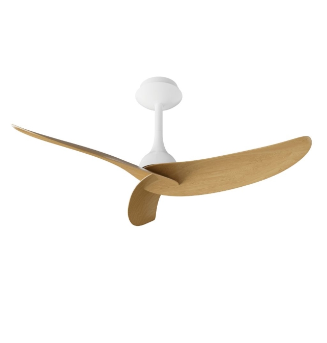 Ventilador de techo sin luz Mantra Ipanema blanco y madera 3 aspas Ø106cm