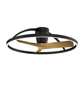 Ventilador de techo Mantra Nepal II negro y madera Ø75cm