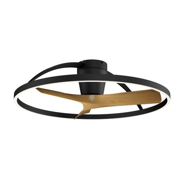 Ventilador de techo Mantra Nepal II negro y madera Ø75cm