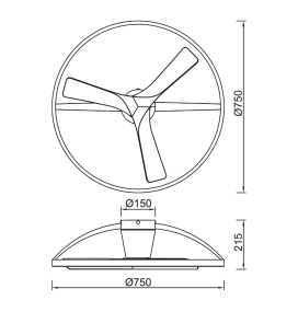 Ventilador de techo Mantra Nepal II blanco y madera Ø75cm