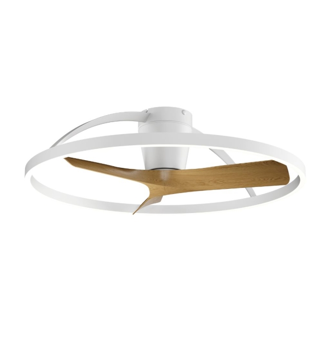 Ventilador de techo Mantra Nepal II blanco y madera Ø75cm