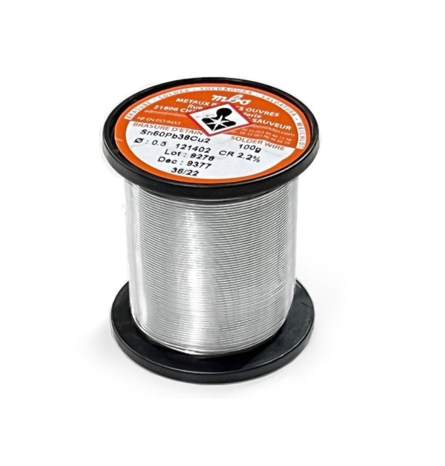 Estaño con FLUX Trimetral MBO 0.5mm 100gr