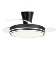 Ventilador de techo led con aspas retráctiles Iris Long 45W negro