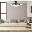 Ventilador de techo led con aspas retráctiles Iris Long 45W negro