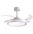 Ventilador de techo led con aspas retráctiles Akran 72W blanco