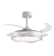 Ventilador de techo led con aspas retráctiles Ondas 72W blanco