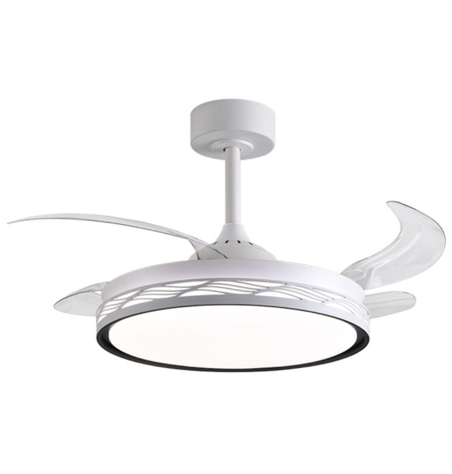 Ventilador de techo led con aspas retráctiles Riga 72W blanco/negro