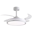 Ventilador de techo led con aspas retráctiles Riga 72W blanco/plata