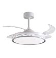 Ventilador de techo led con aspas retráctiles Riga 72W blanco