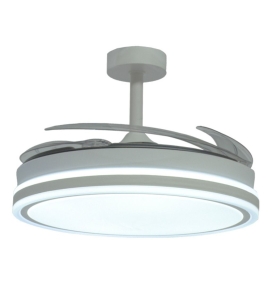 Ventilador de techo led con aspas retráctiles Troya 72W blanco