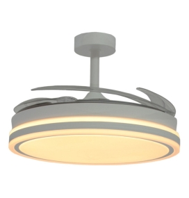 Ventilador de techo led con aspas retráctiles Troya 72W blanco
