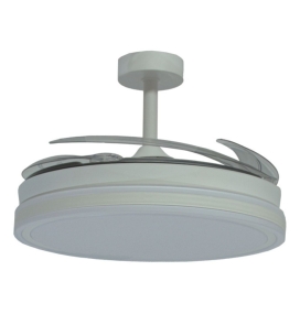Ventilador de techo led con aspas retráctiles Troya 72W blanco