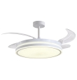 Ventilador de techo led con aspas retráctiles Troya 72W blanco