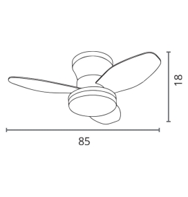 Ventilador de techo led Tauro 48W blanco/haya
